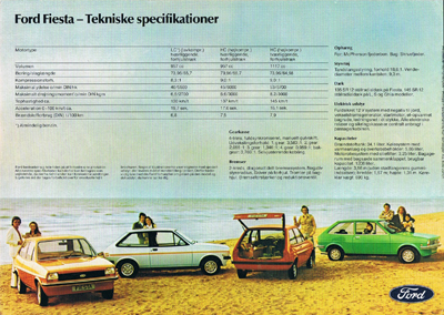 Salgsbrochüre fiesta juli 1976