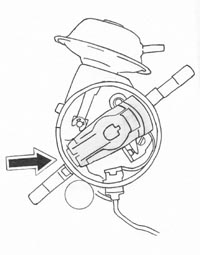 strømfordeler rotor placering strømfordeler rotor placering